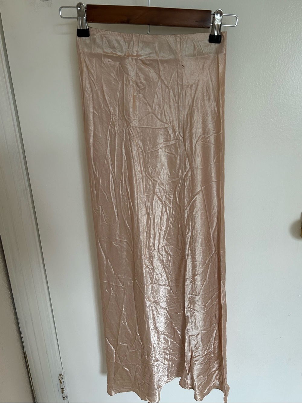 Aritzia Babton Blush Satin Maxi Slip Skirt